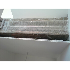 ЗАМЕР МЕЖДУЭТАЖНОГО ПЕРЕКРЫТИЯ ВТОРОГО ЭТАЖА, ЗАШИВАЕМ РАЗДЕЛКОЙ В ЦВЕТ ЭЛЕМЕНТОВ ЛЕСТНИЦЫ. ЛЕСТНИЦА ПРО