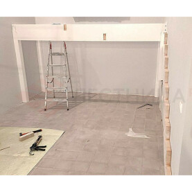 монтаж каркаса лестницы