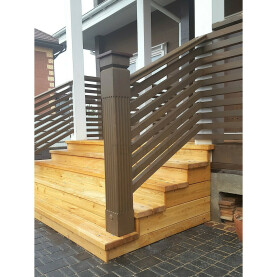 ОКРАШИВАНИЕ ПРОИЗВОДИЛОСЬ ПОД ЦВЕТ ФАСАДА ДЕРЕВЯННОГО ДОМА